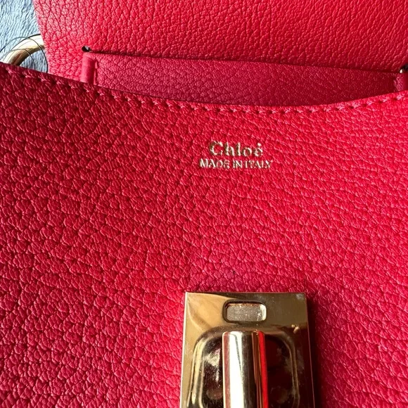 Chloé red mini Drew crossbody bag - Picture 4 of 16